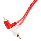 1.5FT Oxygen Free RCA Audio Cable With Right Angle (BMV-GRA-1.5), 10-Pack (10 Individual Cables) Audiopipe