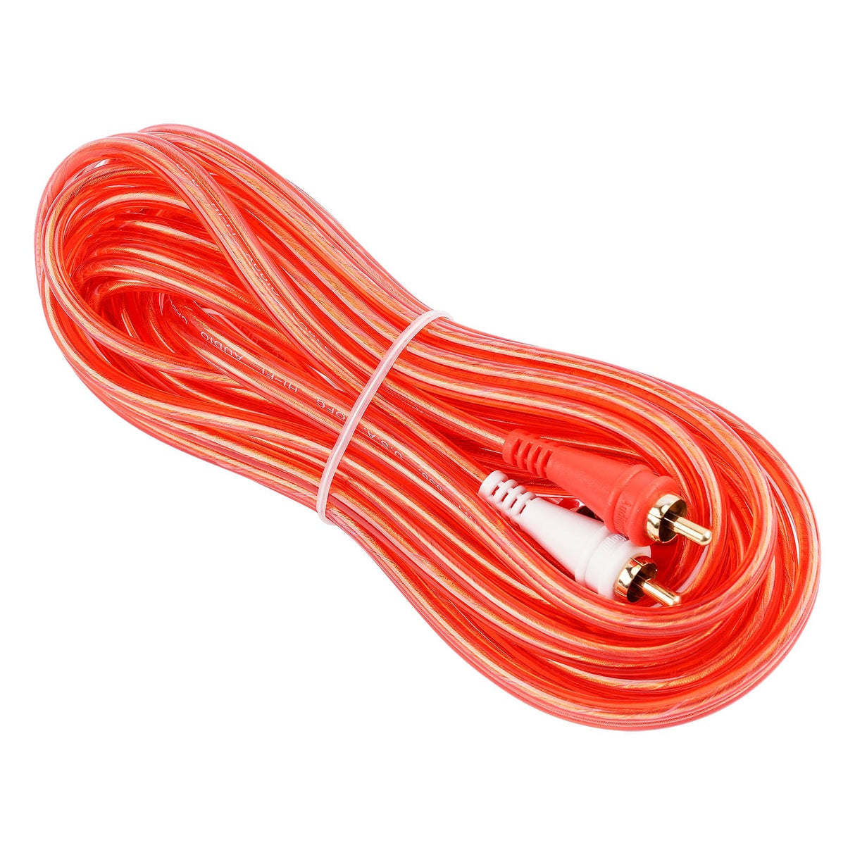 15FT Oxygen Free RCA Audio Cable With Right Angle (BMV-GRA-15), 10-Pack (10 Individual Cables) Audiopipe
