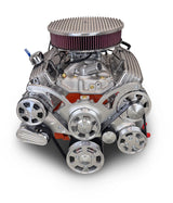 GM Small Block Compatible 327 c.i. Engine - 350 Horsepower - Deluxe Dressed - Polished Pulley Kit - Fuel Injected