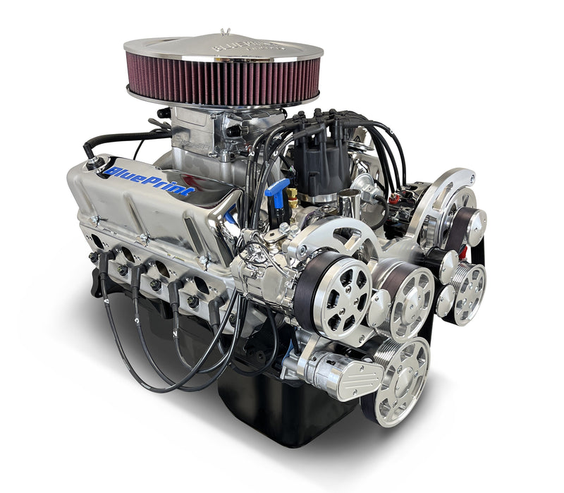 Ford Small Block Compatible 347 c.i. Engine - 415 Horsepower - Deluxe Dressed - Polished Pulley Kit - Fuel Injected