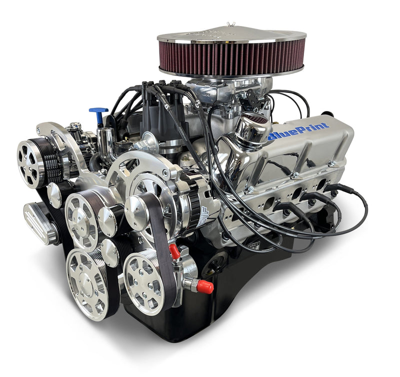 Ford Small Block Compatible 347 c.i. Engine - 415 Horsepower - Deluxe Dressed - Polished Pulley Kit - Fuel Injected