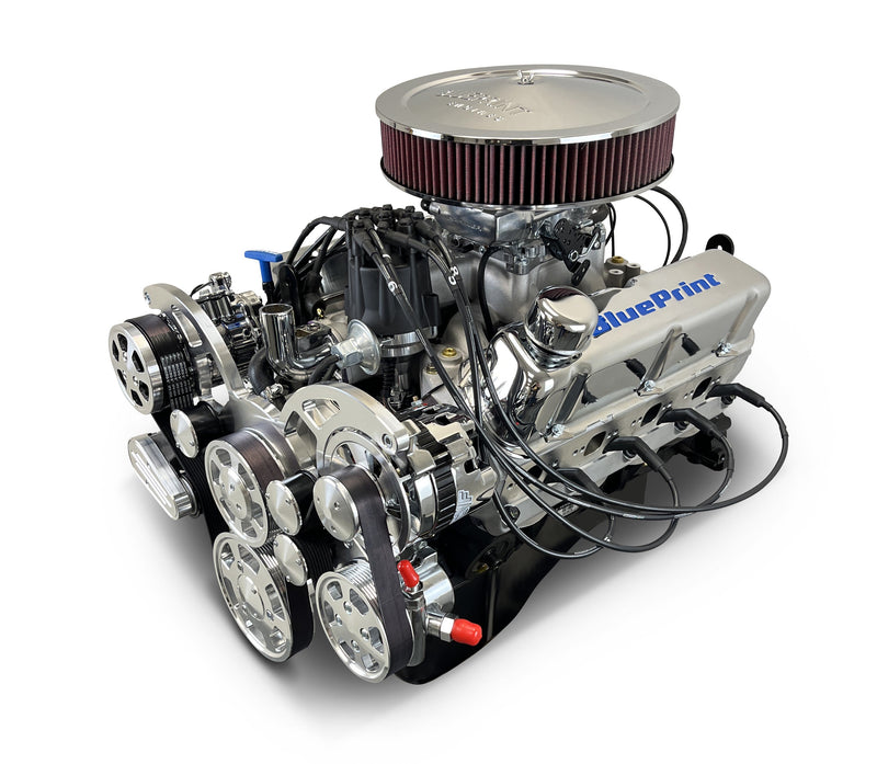 Ford Small Block Compatible 347 c.i. Engine - 415 Horsepower - Deluxe Dressed - Polished Pulley Kit - Fuel Injected