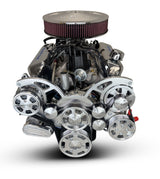 Ford Small Block Compatible 347 c.i. Engine - 415 Horsepower - Deluxe Dressed - Polished Pulley Kit - Rear Sump - Carbureted