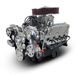 Ford Small Block Compatible 347 c.i. Engine - 415 Horsepower - Deluxe Dressed - Polished Pulley Kit - Rear Sump - Carbureted