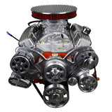 GM Small Block Compatible 383 c.i. Low Profile Engine - 436 Horsepower - Deluxe Dressed - Polished Pulley Kit - Fuel Injected