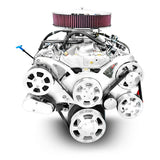 GM Small Block Compatible 383 c.i. Engine - 436 Horsepower - Deluxe Dressed - Polished Pulley Kit - BluePrint Engines Calibrated ECU