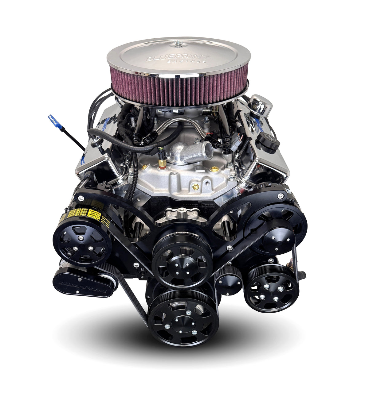 GM Small Block Compatible 400 c.i. Engine - 500 Horsepower - Deluxe Dressed - Black Pulley Kit - Multi-Port Fuel Injected