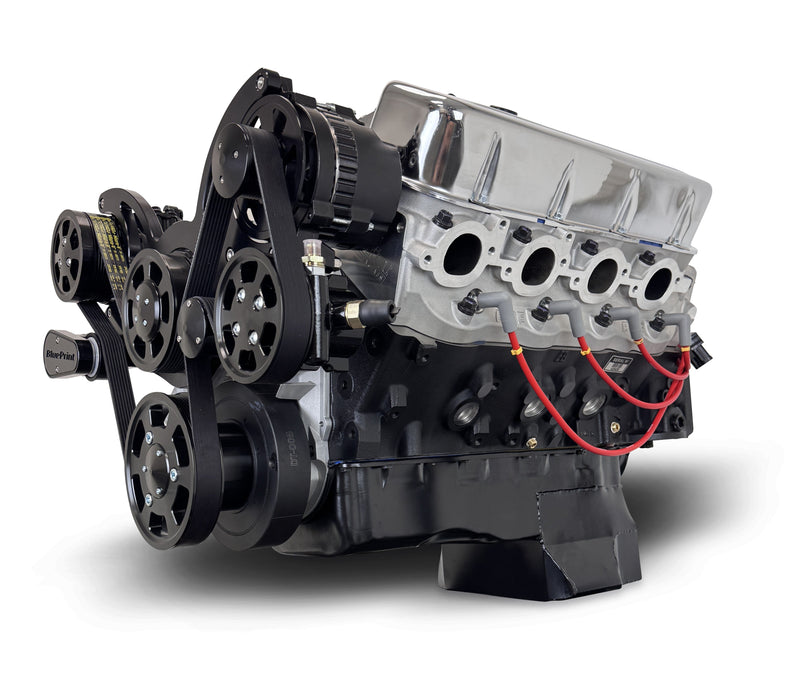 GM Big Block Compatible 496 c.i. Engine - 600 Horsepower - Deluxe Dressed - Black Pulley Kit - Fuel Injected