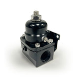 EFI Billet Aluminum Fuel Pressure Bypass Regulator - 40-75 PSI and -10AN ORB - Black