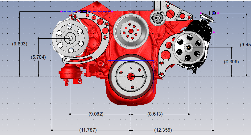 GM SB Compatible Front Accessory Drive - Dual-Belt Quick Serpentine with Alternator | Power Steering | Water Pump | Brackets and Bolts