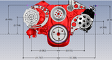 GM SB Compatible Front Accessory Drive - Dual-Belt Quick Serpentine with Alternator | Power Steering | Water Pump | Brackets and Bolts