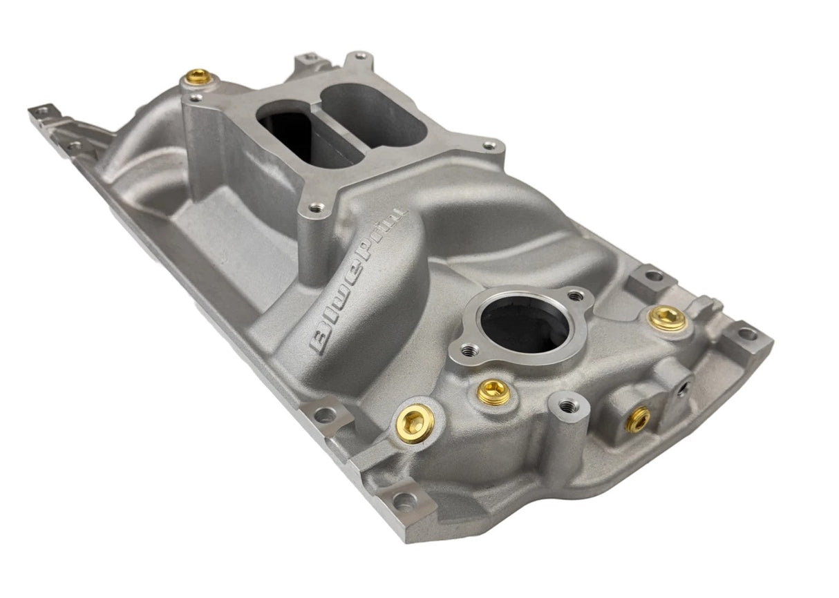 Dual Plane Aluminum Vortec Intake Manifold Kit - Square Bore - GM SB Compatible - Natural