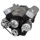 GM BB Standard Deck Compatible Front Accessory Drive - V-Belt with Alternator | Power Steering | Water Pump | Brackets and Bolts