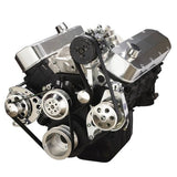 GM BB Standard Deck Compatible Front Accessory Drive - Dual-Belt Quick Serpentine with Alternator | AC | Power Steering | Water Pump | Brackets and Bolts