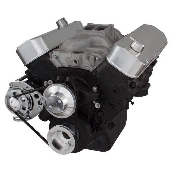 GM BB Tall Deck Compatible Front Accessory Drive - V-Belt with Alternator | Water Pump | Brackets and Bolts