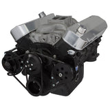 GM BB Tall Deck Compatible Front Accessory Drive - V-Belt with Alternator | Power Steering | Water Pump | Brackets and Bolts