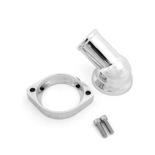 GM LS Compatible Water Neck – 45°. For 2.25 DIA LS thermostats with 2.45 overall height