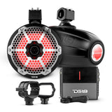 Bronco 6th Gen Roll Bar Audio Bundle – 8" Marine Tower Speakers with RGB LED Lights, OEM Roll Bar Mounting Clamps & Amplifier