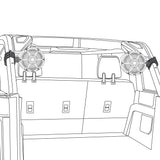 Bronco 6th Gen Roll Bar Audio Bundle – 8" Marine Tower Speakers with RGB LED Lights, OEM Roll Bar Mounting Clamps