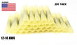100Pcs Heat Shrink Butt Tube Splice Connector 12-10GA Gauge YELLOW Wire Terminal AC/DC WIRE AND SUPPLY