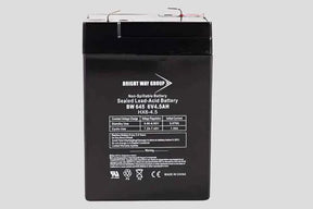 Bright Way Group BW 645 - 6V 4.5AH SLA Battery Bright Way