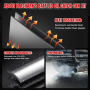Baffled Oil Catch Can PCV Side for 2010-2015 Chevrolet Camaro SS (Automatic) Flashark