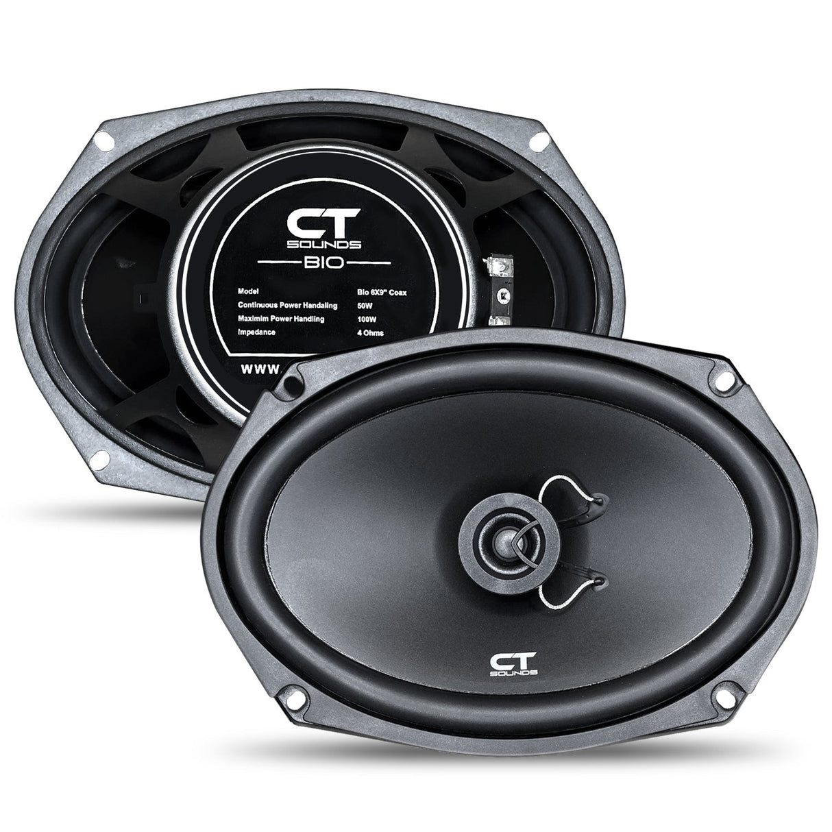 BIO-6X9-COX // 100 Watts RMS 6x9" Coaxial Car Speakers, Pair CT Sounds