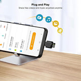 Leizhan USB-C Micro SD Card Reader with Keychain (Black) Leizhan