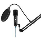 Blackmore Pro Audio USB Condenser Microphone Kit with Pop Filter & Boom Arm TekShack