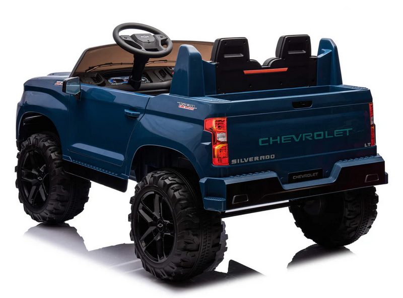 Kids Chevy Silverado 4x4 2 Seater Monster Truck Ride-On Toy with Big Wheels