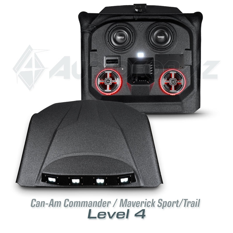 2021+ Can-Am Commander / 2019+ Maverick Sport / 2018+ Maverick Trail Stereo Tops (2-Seat)