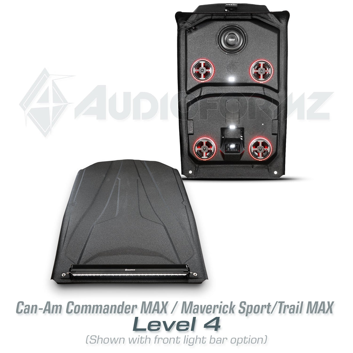 2021+ Can-Am Commander MAX / 2019+ Maverick Sport MAX Stereo Tops (4-Seat) Can-Am