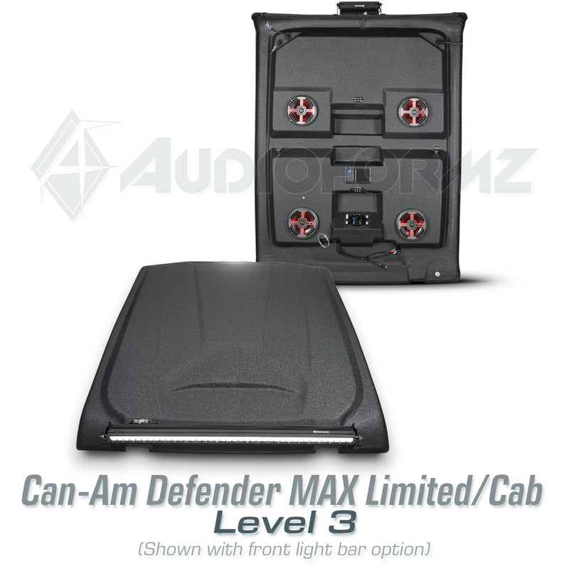 2026+ Can-Am Defender MAX HD11 Limited/Cab Stereo Tops (4-Door)