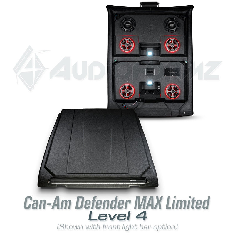 2026+ Can-Am Defender MAX HD11 Limited/Cab Stereo Tops (4-Door)
