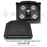 2021+ Can-Am Commander / 2019+ Maverick Sport / 2018+ Maverick Trail Stereo Tops (2-Seat)