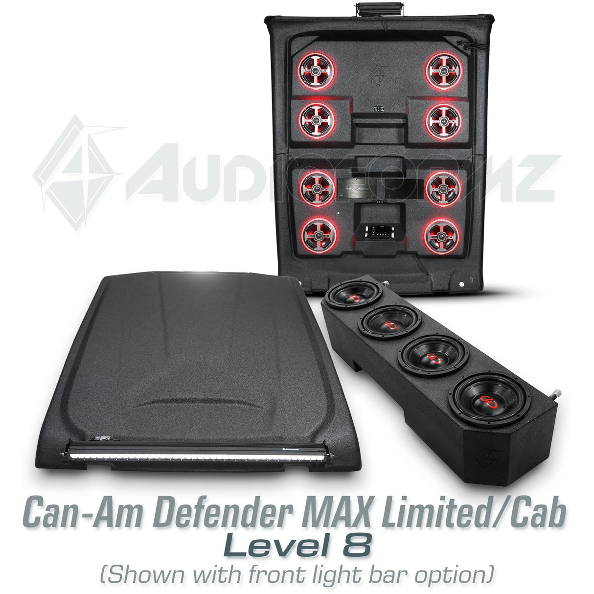 2026+ Can-Am Defender MAX HD11 Limited/Cab Stereo Tops (4-Door)