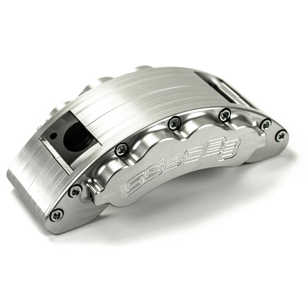 American Made B8-Barbarian 8-Piston Front Caliper Assembly W/Pads. Clear CPA-22177A