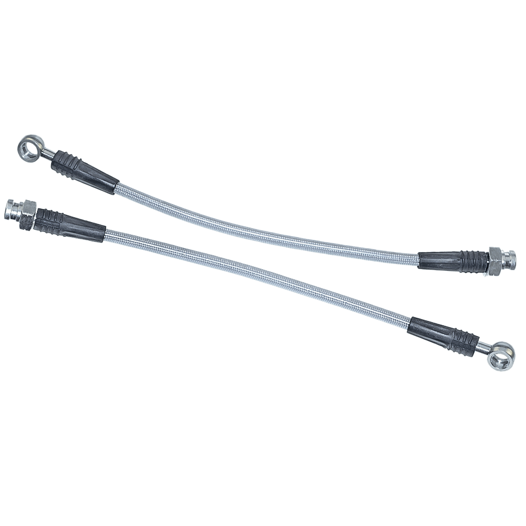 New Braided Stainless Steel Brake Flex Hoses (Pair(, Braided Stainless, 11"  ISO. 14335S
