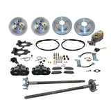New Direct Fit 4 Wheel Drum to Disc Brake Conversion Kit W/Rotors (5 Lug). Black  A112-93XBK