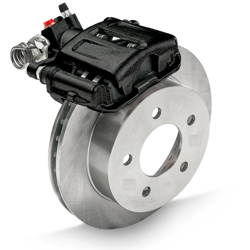 New Direct Fit 4 Wheel Drum to Disc Brake Conversion Kit W/Rotors (5 Lug). Black  A112-2BK