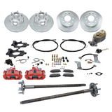 New Direct Fit 4 Wheel Drum to Disc Brake Conversion Kit W/DS Rotors (5 Lug). Red A112-2R-DS