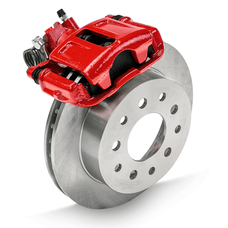 New Direct Fit Rear Drum to Disc Brake Conversion Kit W/Rotors. Red A126-2R