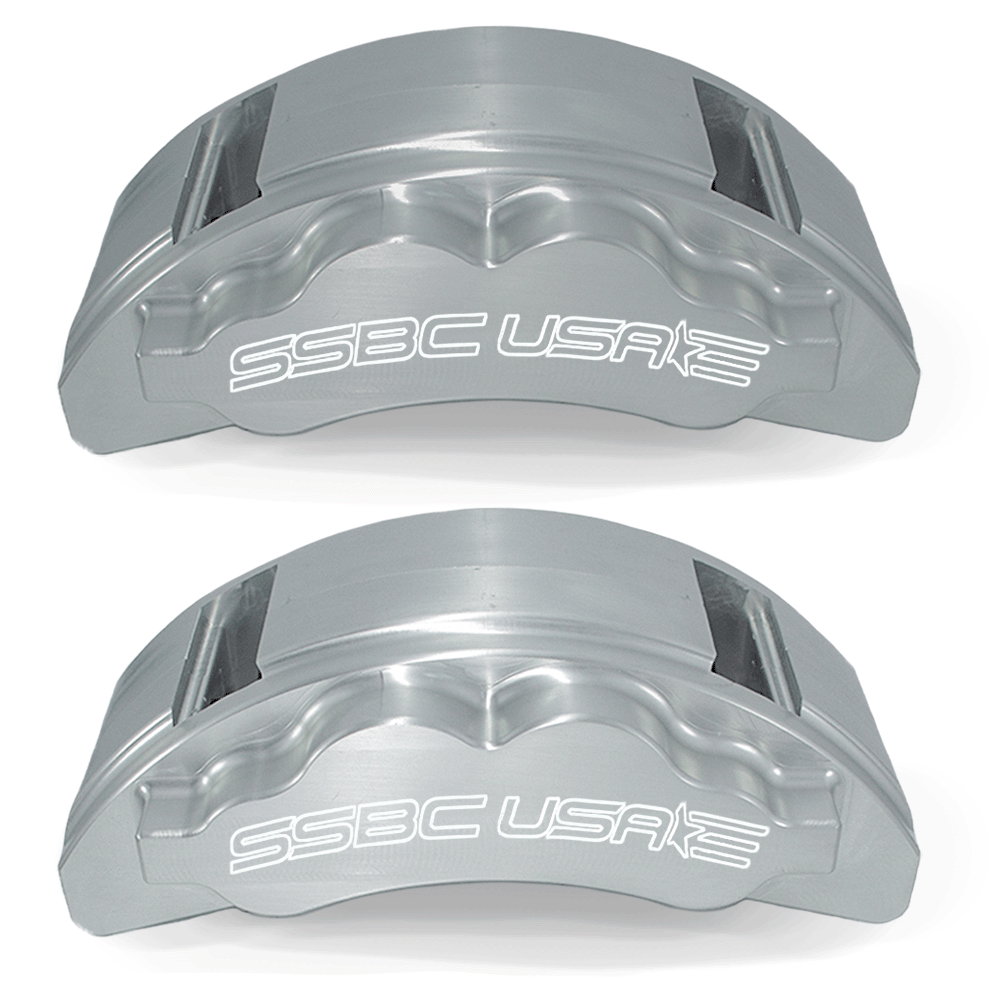 American Made B8 Beast 8-Piston Direct Fit Billet Aluminum Front Disc Brake Kit W/DS Rotors. Clear A424-20-DS