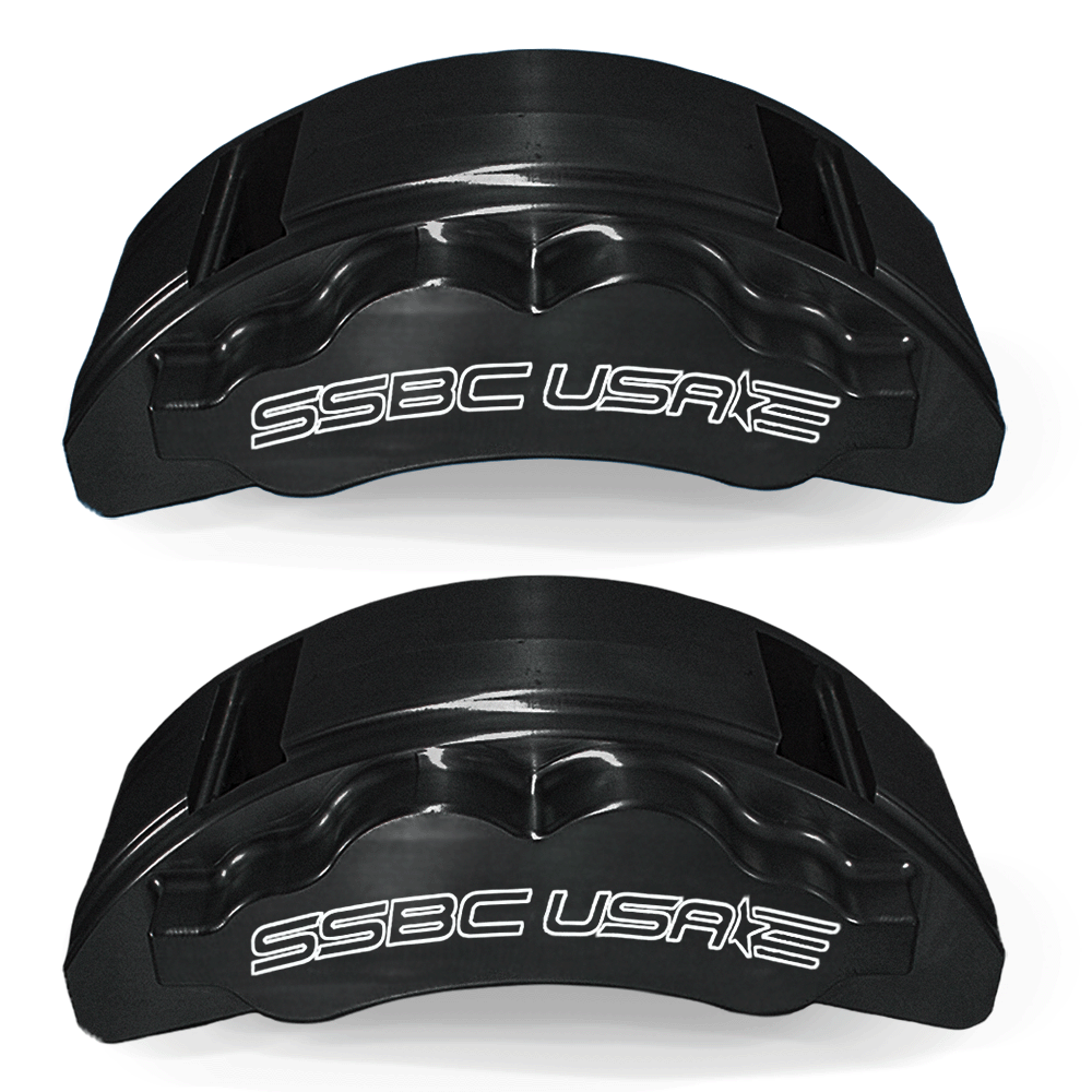 American Made B8 Beast 8-Piston Direct Fit Billet Aluminum Front Disc Brake Kit W/DS Rotors. Black A424-20BLK-DS