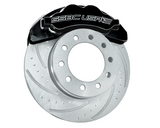 American Made B8 Beast 8-Piston Direct Fit Billet Aluminum Front Disc Brake Kit W/DS Rotors. Black A424-20BLK-DS