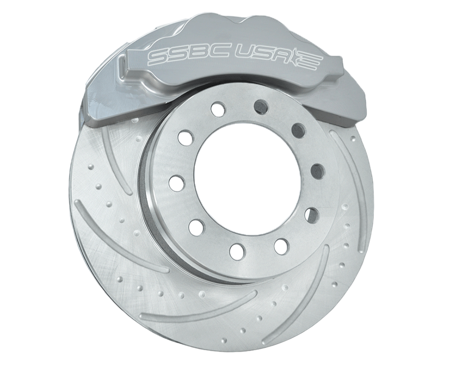 American Made B8 Beast 8-Piston Direct Fit Billet Aluminum Front Disc Brake Kit W/DS Rotors. Clear A424-20-DS