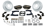 American Made Comp S 4-Piston Billet Aluminum Rear Disc Brake Kit W/DS Rotors. Black W110-21BK