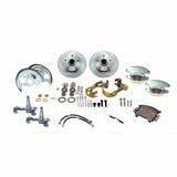 American Made Super Twin HD 2-Piston Billet Aluminum Front Drum to Disc Brake Conversion Kit W/Rotors. Clear W123-ADS