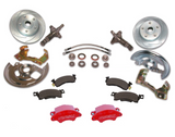 American Made Super Twin HD 2-Piston Billet Aluminum Front Drum to Disc Brake Conversion Kit W/Rotors. Red W123-AR