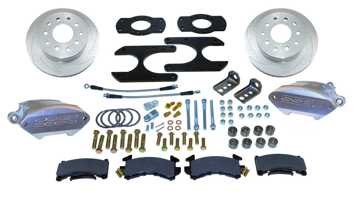 American Made Sport R1 Billet Aluminum Rear Drum to Disc Brake Conversation Kit. Clear W125-27